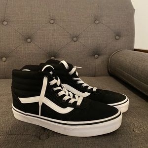 Women's Black Hightop Vans Size 6.5